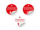 Sparkassen Fußbodenaufkleber - Diskretion (Rund)