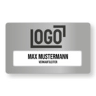 Namensschild Alustern silber matt im Digitaldruckverfahren (verschiedene Größen)