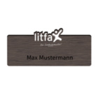 Namensschild aus Walnuss Holz - Kontur - Form frei wählbar