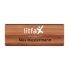 Namensschild aus Holz - Rechteckig - Form und Material wählbar