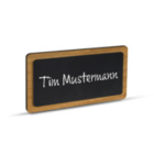 Namensschild aus Holz - mehrfach beschriftbar mit Kreidestift