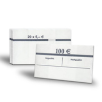 Geldscheinbanderolen für 20 x 5,00 EUR
