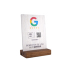 Google Bewertung NFC Schild - Bambus - 105 x 148 mm - weiß oder schwarz matt