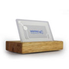 NFC Kartenhalter Holz - Eiche geölt - inkl. 2mm Puffer (Schwebeoptik - Antirutsch)