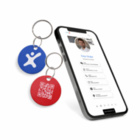 NFC Anhänger Holz Bambus ⌀ 30 mm - bedruckt - inkl. digitalen Profil