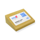 NFC Visitenkartenhalter aus Holz – Buche (Keilform) liegend - inkl. 2mm Puffer