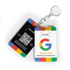 Google Bewertungskarte NFC + QR-Code - inkl. Text- und Logodruck (Format: 85,6 x 54 mm)