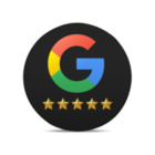 Google Bewertung NFC Aufkleber - Ø20 mm - PVC schwarz glänzend