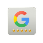 Google Bewertung NFC Aufkleber - 19 x 19 mm - PVC weiß glänzend