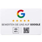 Google Bewertung NFC Karte - PVC - 85,6 x 54 mm - weiß oder schwarz matt