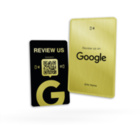 Google NFC Metallkarte - GOLD - Premium Visitenkarte (schwarz bedruckt)
