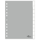 Universal Register, A4, PP, grau, mit Fenstertaben - blanko - 10-teilig