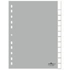 Universal Register, A4, PP, grau, mit Fenstertaben -blanko - 12-teilig