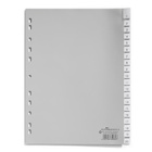 Universal Register, A4, PP, grau, mit Fenstertaben - blanko - 20-teilig