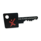 Individueller eckiger Übergabeschlüssel (B:84xH:35 cm) - auf Aluminiumplatte Schwarz gebürstet