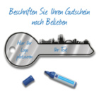Kölner Übergabeschlüssel (B:90xH:35 cm) - auf Aluminiumplatte Silber gebürstet