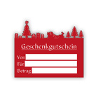 XXL - Geschenkgutschein - Weihnachten - rot mit Kontur