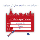 Individueller - XXL - Geschenkgutschein - Weihnachten (60x49,50 cm) - rot mit Kontur