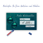 Individueller - XXL - Geschenkgutschein - Weihnachten (90x51 cm) - Weihnachtskugel türkis