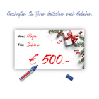 Individueller - XXL - Geschenkgutschein - Weihnachten (90x51 cm) - Weiße Weihnachten