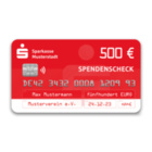 Individueller PR-Spendenscheck SPARKASSEN-Kreditkarte (60 x 34 cm)