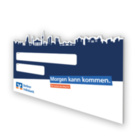 Individueller - Berliner Skyline - PR-Spendenscheck (60x35 cm) - auf 5 mm Hartschaumplatte