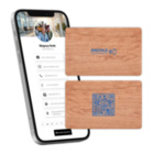 NFC Visitenkarte aus Kirschbaum - inkl. digitalen Profil mit QR-Code (Basic - neutral)