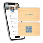 NFC Visitenkarte aus Buche - inkl. digitalen Profil mit QR-Code (Basic - neutral)
