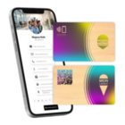 NFC Visitenkarte aus Buche - personalisierbar inkl. digitalen Profil mit Wunschdesign