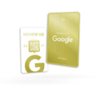 Google NFC Metallkarte - GOLD - Premium Visitenkarte (weiß bedruckt)