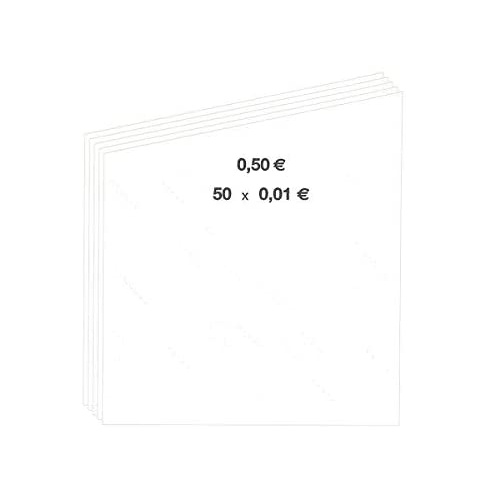 Handrollpapier - Münzrollenpapier 50 x 0,01 € weiß