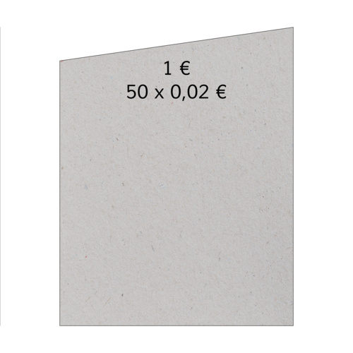 Handrollpapier - Münzrollenpapier 50 x 0,02 € grau