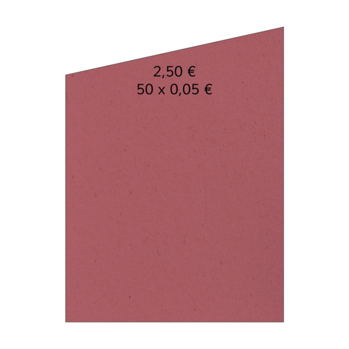 Handrollpapier - Münzrollenpapier 50 x 0,05 € rot
