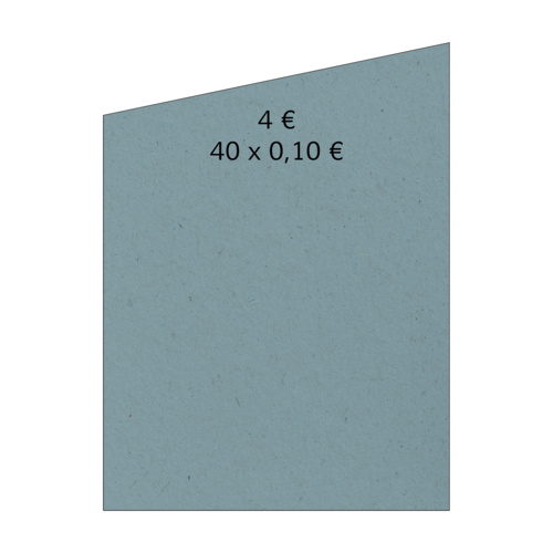 Handrollpapier - Münzrollenpapier 40 x 0,10 € blau