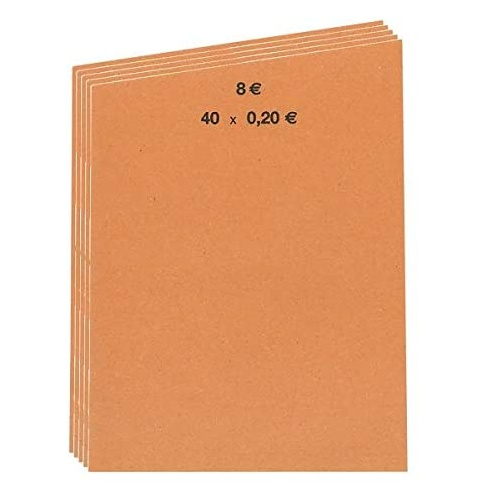 Handrollpapier - Münzrollenpapier 40 x 0,20 € orange