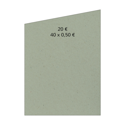 Handrollpapier - Münzrollenpapier 40 x 0,50 € grün