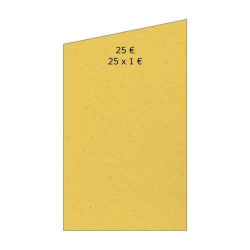 Handrollpapier - Münzrollenpapier 25 x 1,00 € gelb