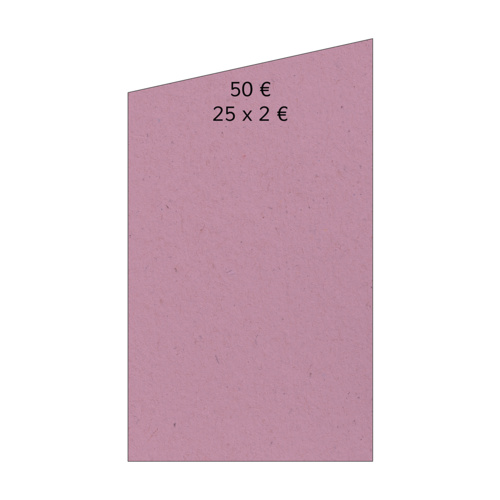 Handrollpapier - Münzrollenpapier 25 x 2,00 € violett