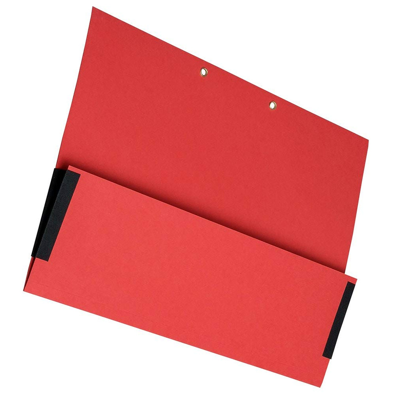 Einhängetaschen, Stecktasche für Urkunden, mit Ösen - rot