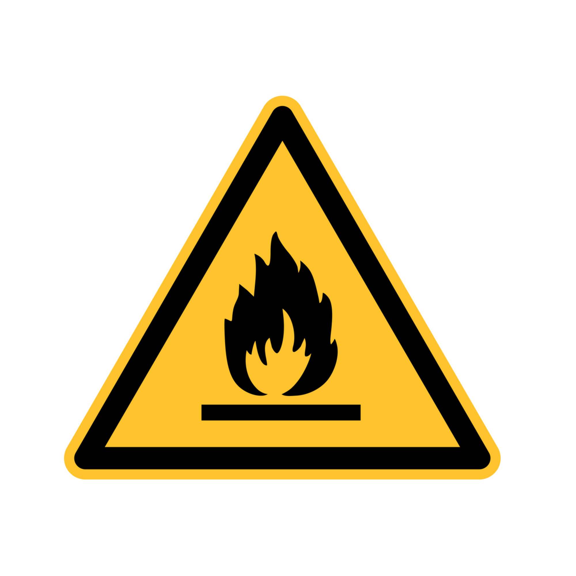 Warnschild Feuergefährliche Stoffe