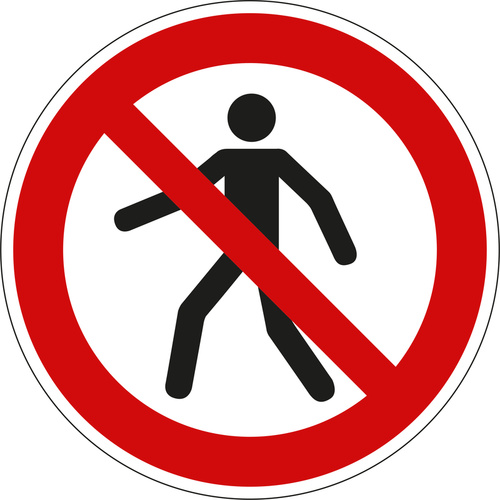 Verbotsschild Für Fußgänger verboten