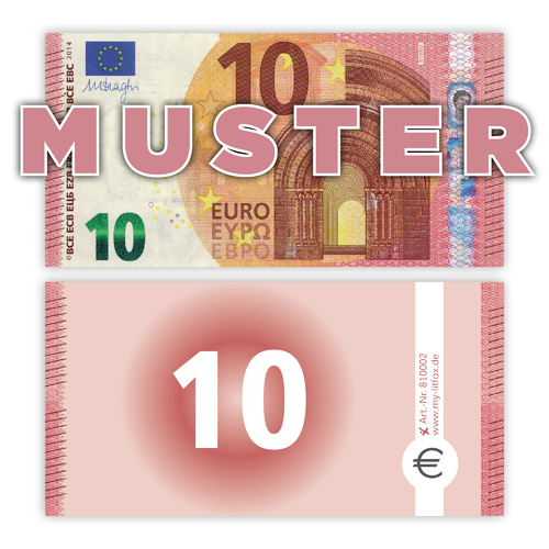 Spielgeld 10 EURO Scheine (75% Größe)