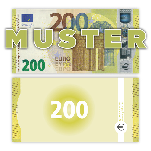 Spielgeld 200 EURO Scheine (75% Größe)