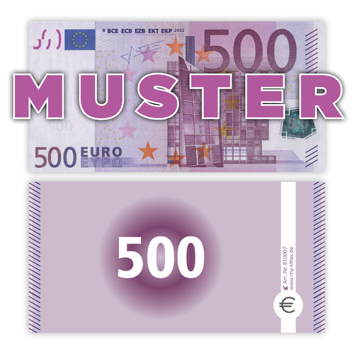 Spielgeld 500 EURO Scheine (75% Größe)