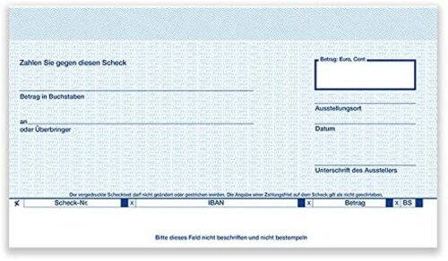 Kleiner Bankenscheck -VOLKSBANK- PR-Spendenscheck (30 x 17 cm)