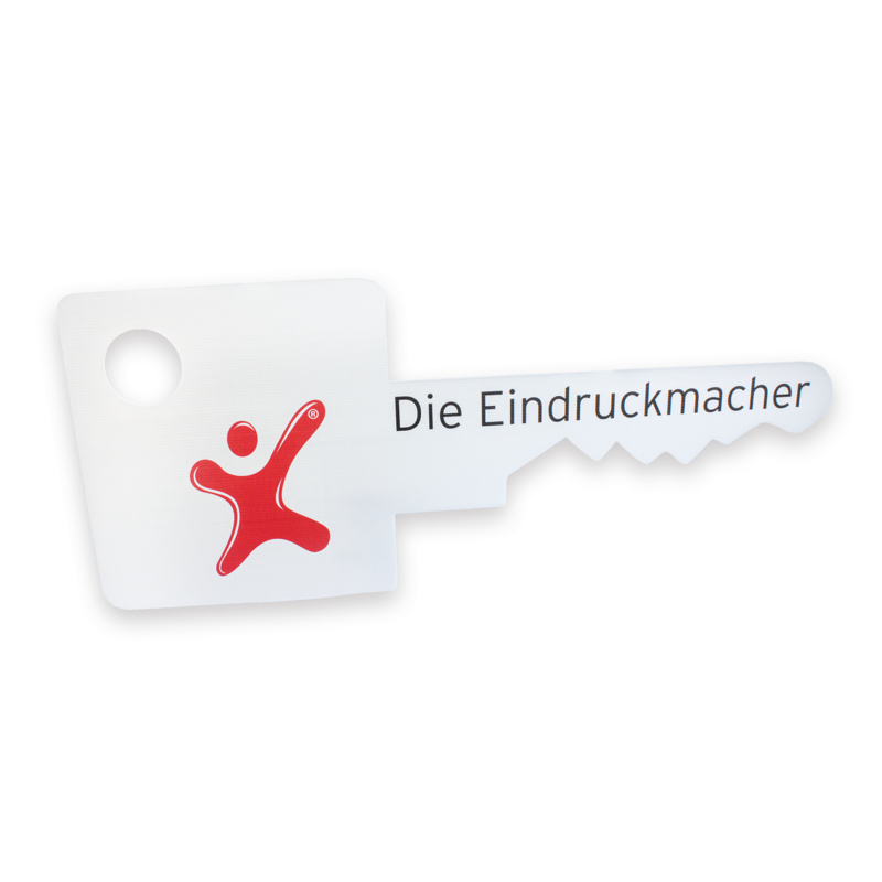 Individueller Übergabeschlüssel (B:86,3xH:36 cm) - selbst gestalten - auf Hohlkammerplatte