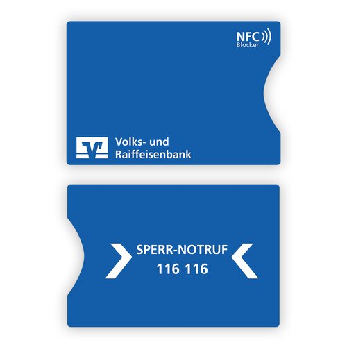 Individuelle Genobanken RFID Blocker / NFC-Schutzhüllen - blau (Designvorschlag)