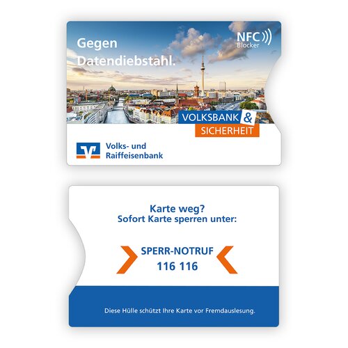 Individuelle Genobanken RFID Blocker / NFC-Schutzhüllen - farbig (Designvorschlag)