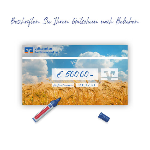 Neutraler - Genossenschaftsbanken - PR-Spendenscheck