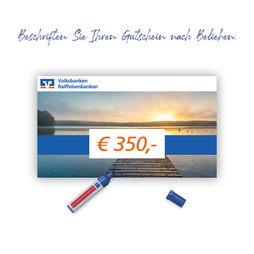 Individueller - Genossenschaftsbanken - PR-Spendenscheck (60x34 cm) 